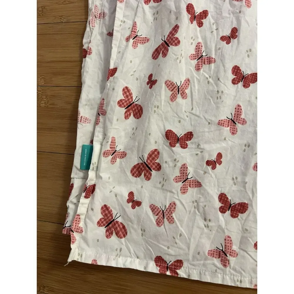 Pillowfort kids' butterfly Flat sheet Pink Twin Size 100% Cotton